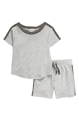 Splendid Boardwalk Raglan T-Shirt & Shorts Set Heather Grey at Nordstrom,