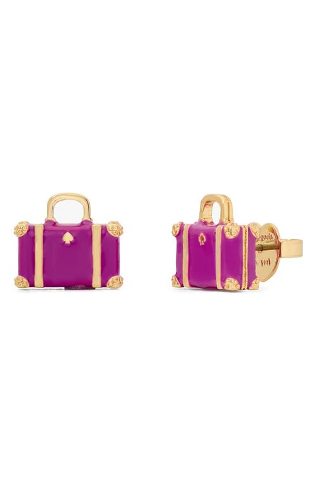 Kate Spade New York suitcase stud earrings in Pink Multi at Nordstrom