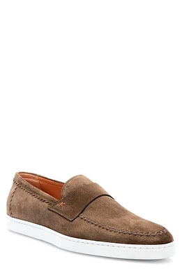 Santoni Banker Loafer Sneaker in Brown Suede at Nordstrom, Size 11