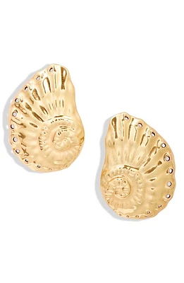 Kendra Scott Marina Statement Stud Earrings in Vintage Gold at Nordstrom