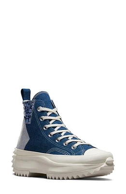 Converse Chuck Taylor All Star Run Star Hike High Top Platform Sneaker in Blue/Blue/Egret at Nordstrom, Size 7 Women's