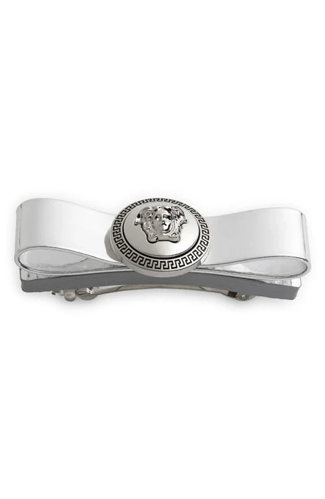 Versace Medusa Bow Clip in 1E01P-Silver-Palladium at Nordstrom