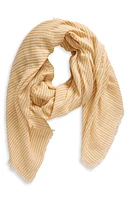 rag & bone Astra Stripe Scarf in Beige/White Stripe at Nordstrom