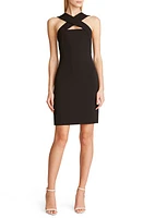 HALSTON EVENING Andie Crossover Neck Cocktail Dress at Nordstrom,