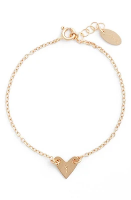 Nashelle Initial Heart Bracelet in Gold-Y at Nordstrom