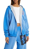 BOYS LIE Electric Love Zip Graphic Hoodie in Blue at Nordstrom, Size Medium