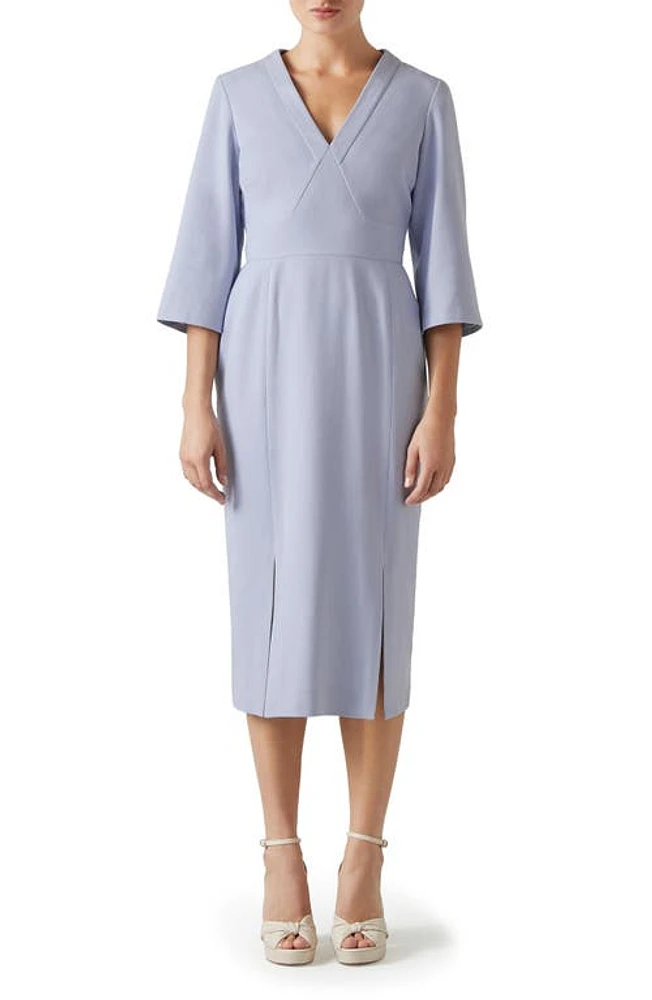 LK Bennett Sky V-Neck Crepe Dress Light Blue at Nordstrom, Us