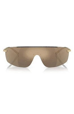 Oliver Peoples Roger Federer 138mm Rimless Shield Sunglasses in Gold Tortoise at Nordstrom