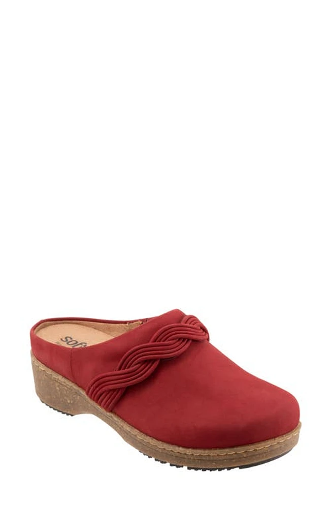 SoftWalk Arvada Twist Mule Red Nubuck at Nordstrom,