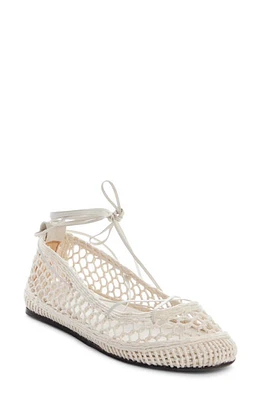 Isabel Marant Belna Lace-Up Ballet Flat Ecru at Nordstrom,