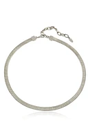 Ettika Brooklyn Snake Chain Necklace in Rhodium at Nordstrom