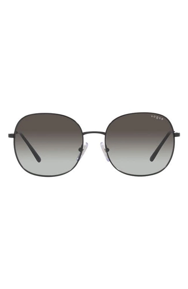 VOGUE 57mm Gradient Round Sunglasses in Black at Nordstrom