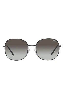 VOGUE 57mm Gradient Round Sunglasses in Black at Nordstrom