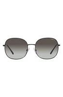 VOGUE 57mm Gradient Round Sunglasses in Black at Nordstrom