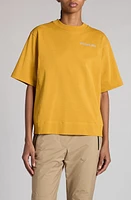 Moncler Grenoble Logo Short Sleeve Cotton Sweatshirt Mustard at Nordstrom,