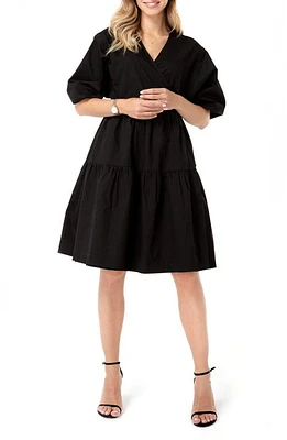 Accouchée Tie Waist A-Line Maternity/Nursing Wrap Dress in at Nordstrom