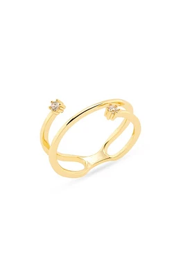 Nordstrom Cubic Zirconia Demifine Coil Ring 14K Gold Plated at Nordstrom,