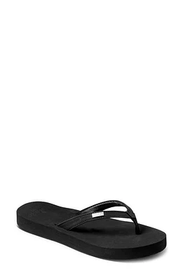 Reef Luna Flip Flop Black/Black at Nordstrom,