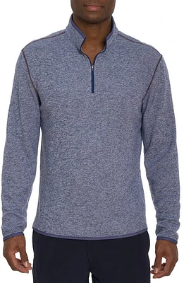 Robert Graham Cariso Heathered Quarter Zip Pullover at Nordstrom,