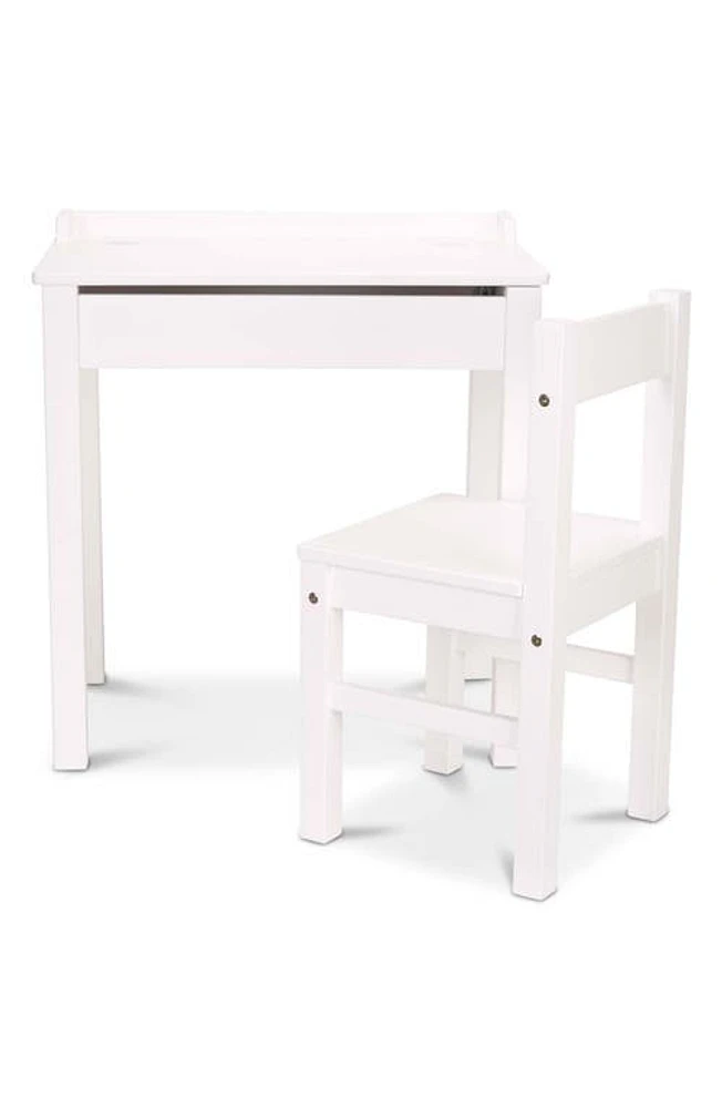 Melissa & Doug Wooden Lift Top Desk & Chair Set in Multi at Nordstrom