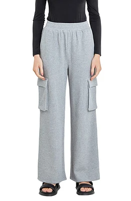 Grey Lab Stretch Cotton Knit Wide Leg Pants at Nordstrom,