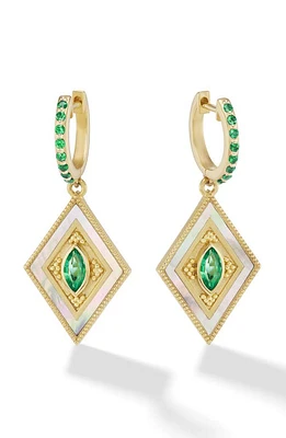 Orly Marcel Adjna Emerald & Mother-of-Pearl Drop Earrings in Green at Nordstrom