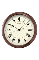 Seiko Roman 16-Inch Woodgrain Wall Clock in Brown at Nordstrom