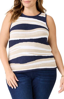 NIC+ZOE Knit Waves Sweater Tank Indigo Multi at Nordstrom,