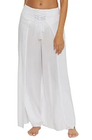 Becca Ponza Lace-Up Wide Leg Cover-Up Pants at Nordstrom,