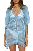 Becca Washed Away Chiffon Cover-Up Tunic Ice Blue at Nordstrom,