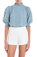 English Factory Textured Mock Neck Top at Nordstrom,