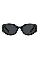 Marc Jacobs 54mm Round Sunglasses in Black White/Gray at Nordstrom