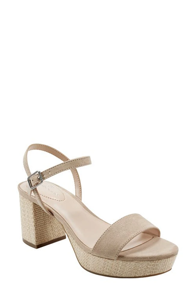 Bandolino Pennie Block Heel Sandal Beige at Nordstrom,