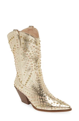 AZALEA WANG Appease Western Boot Gold at Nordstrom,