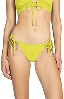 Robin Piccone Aubrey Side Tie Bikini Bottoms Honeydew at Nordstrom,