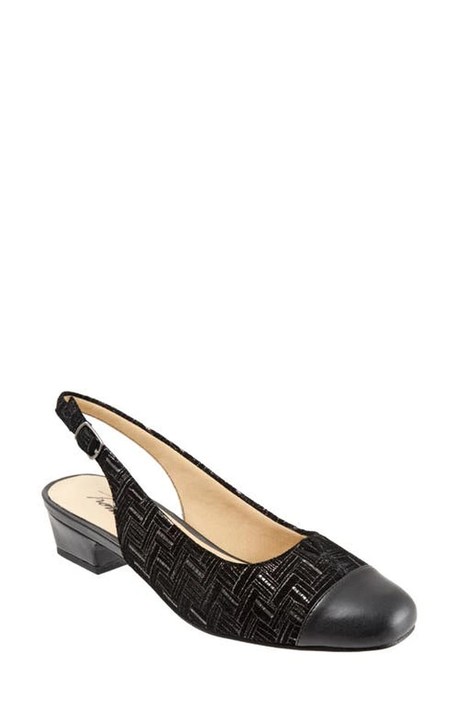 Trotters 'Dea' Slingback Black/Black Leather at Nordstrom,