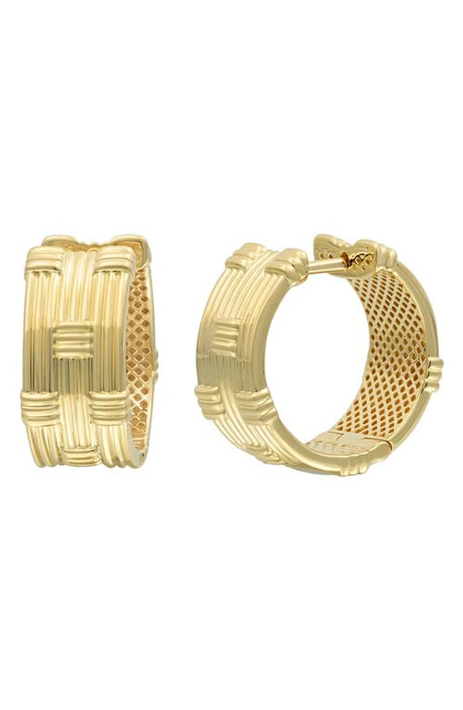 Bony Levy 14K Gold Textured Hoop Earrings in 14K Yellow Gold at Nordstrom