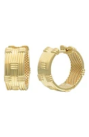 Bony Levy 14K Gold Textured Hoop Earrings in 14K Yellow Gold at Nordstrom