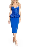 Dress the Population Arabella Embelished Body-Con Dress in Electric Blue at Nordstrom, Size X-Large