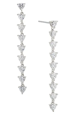 Nadri Gwen Cubic Zirconia Linear Drop Earrings in Rhodium at Nordstrom