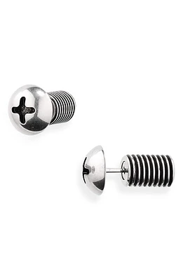 Balenciaga Garage Screw Earrings in Antique Silver at Nordstrom