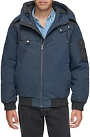 Andrew Marc Wolmar Waxed Insulated Jacket Ink at Nordstrom,