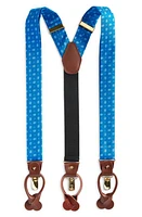 CLIFTON WILSON Print Silk Suspenders in Royal Blue at Nordstrom