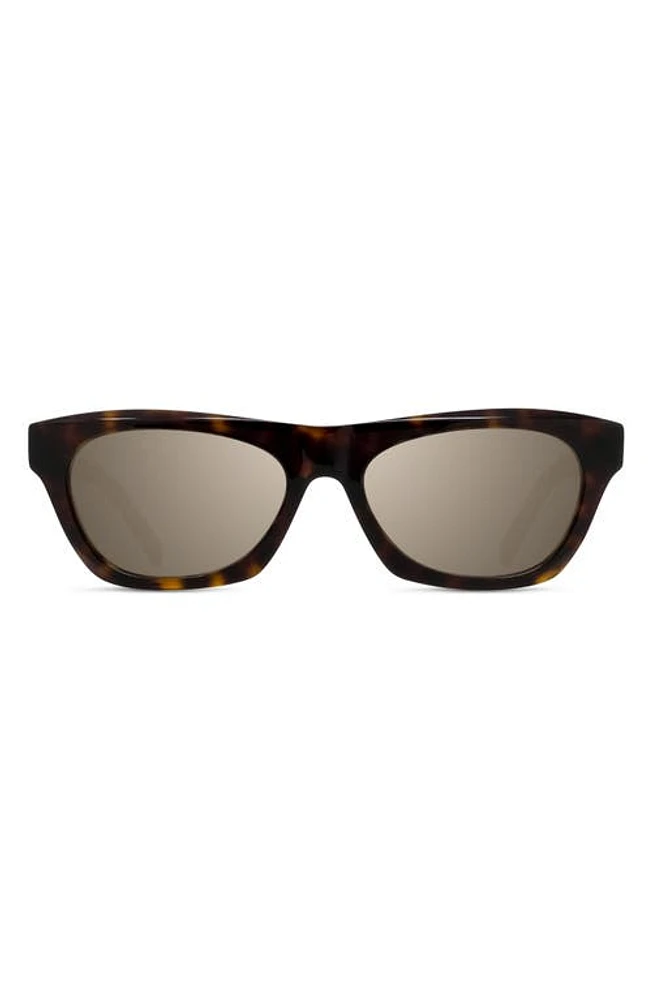 Givenchy 55mm Geometric Sunglasses in Dark Havana /Smoke Mirror at Nordstrom