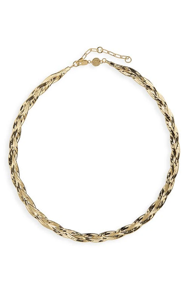 Jennifer Zeuner Francesca Collar Necklace in Yellow Gold at Nordstrom