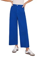 Favorite Daughter The Mischa Raw Hem Wide Leg Jeans Electric Blue at Nordstrom,