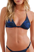 ViX Swimwear Quizas Stella Triangle String Bikini Top Blue Multi at Nordstrom,