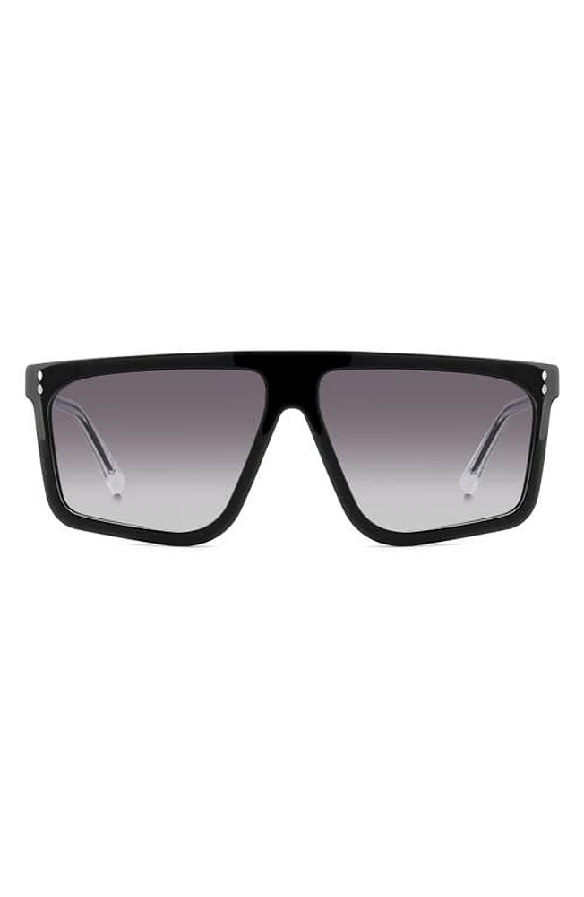 Isabel Marant 61mm Gradient Square Sunglasses in Black/Grey Shaded at Nordstrom