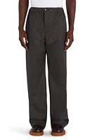 Bottega Veneta Pinstripe Wool Herringbone Trousers 1780 Grey Melange/Red at Nordstrom,