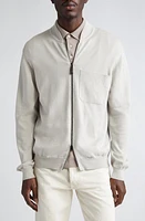 Herno Cotton Knit Zip Cardigan 1315 Stone at Nordstrom, Us